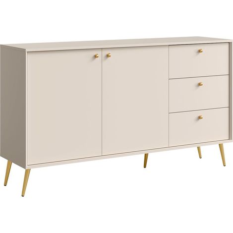 Buffet Design AZURÉA – 2 Türen + 3 Schubladen – Farbe schickes Sand
