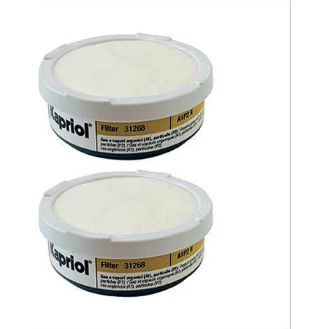2 FILTRES POUR DEMI MASQUE TWIN FLY A1P2 R - KAPRIOL - 31268