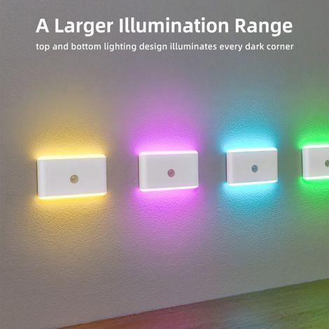 ¡Liquidación Luz nocturna LED con sensor de movimiento - Recargable - Brillo ajustable - Aplique magnético de pared - Para dormitorios - pasillos - escaleras (1/5)