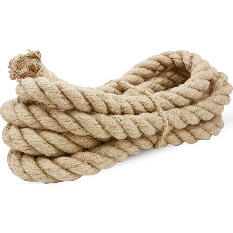 Corda di juta 20 mm x 12 m fune, spago di canapa naturale fai da te, giardino