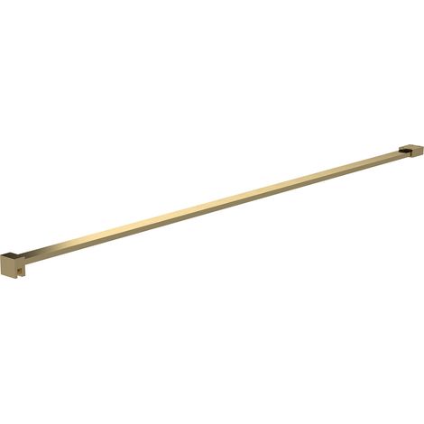 Hudson Reed Brushed Brass 1200mm Flat Shower Screen Support Bar - FIX080 (1/3)