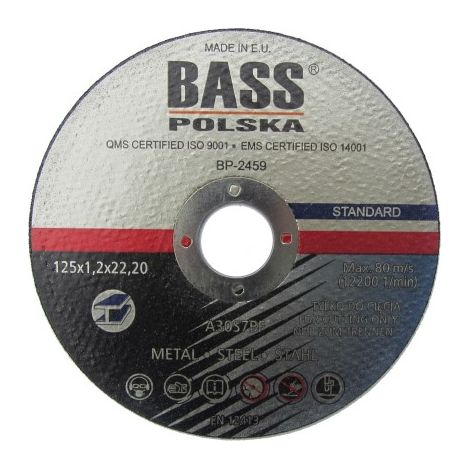 Disco de corte de metal de 125 mm x 1,2 mm x 22,2 mm (1/2)