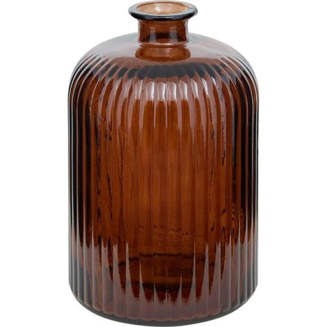 Vase Design en Verre "Luz" 23cm Ambre