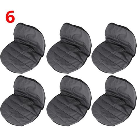 6 Rasenmähersitzbezüge und -kissen, 600D Oxford-Gewebe, schwarz (1/4)