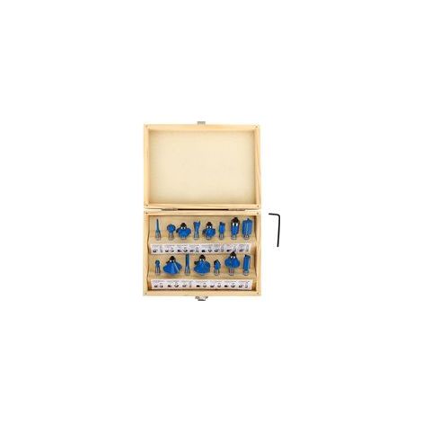 Jeu de mèches de routeur, accessoire de matériel de coupe pour le travail du bois, lame en carbure de tungstène YG8 15 pièces (1/5)