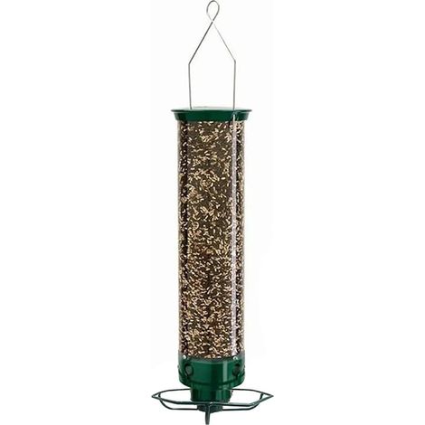 Mangeoire à oiseaux anti-écureuil pour extérieur, nouvelle mangeoire à oiseaux rotative en métal 2025, mangeoire suspendue pour extérieur, capacité de 5 lb (1/5)