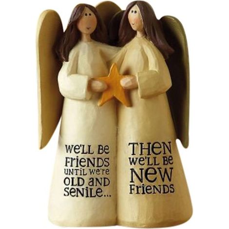 Figurine ange - 1 pièce, cœur d'ange amitié sœurs meilleures amies décoration maison - Multicolore (1/5)