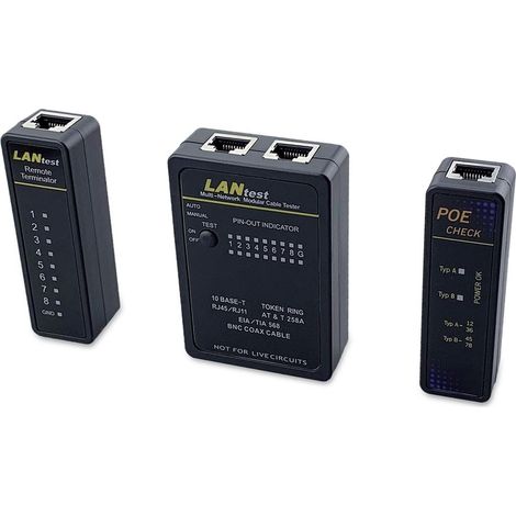 equip 129968 testeur de câbles noir compact