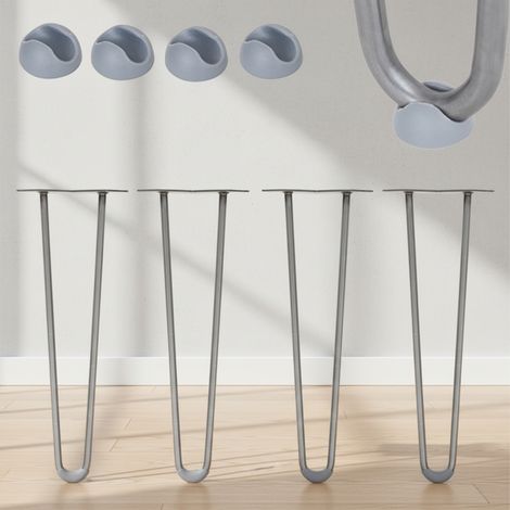 Melko 4 Stück Tischgestell 36CM Hairpin Leg Stahl Tischkufen Bankkufen Sockelfuß 