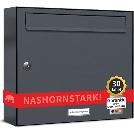 1er Briefkasten Anthrazit Anlage 1 Fach Wandbriefkasten Postkasten (1/5)