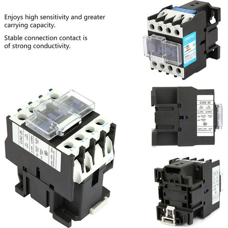 CJX2-25 Contacteur de puissance industriel sur rail DIN 110V AC (1/5)