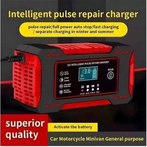 12V 6AChargeur de batterie lithium-fer-phosphate 12 V 6 A, chargeur de moto 12 V, chargeur de batterie de voiture 12 V 6 A (1/4)