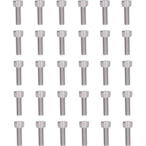 30 Vis à tête cylindrique M5 A2-70 en acier inoxydable, kit de 30 pièces pour réparation et assemblage, M5x16 (1/5)