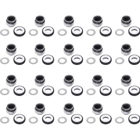 20pcs diamètre 12mm ressort helicoidal caoutchouc pompe soufflet joint mecanique pompe à eau,301-12 (1/4)