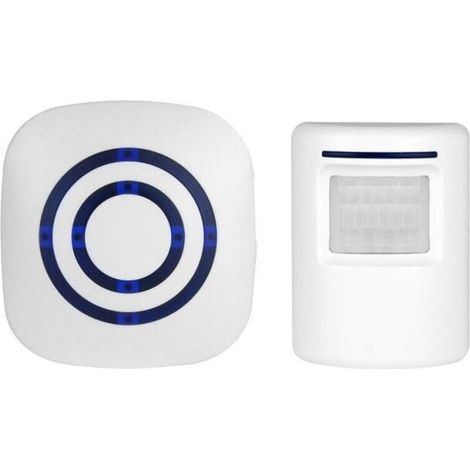 Wireless Doorbell Electric Door Chime Kit with 1 Receiver and 1 PIR Motion Detector Sensor Visitor Alert Security Alarm with 38 Melodies at 3 Volume Levels (1/5)