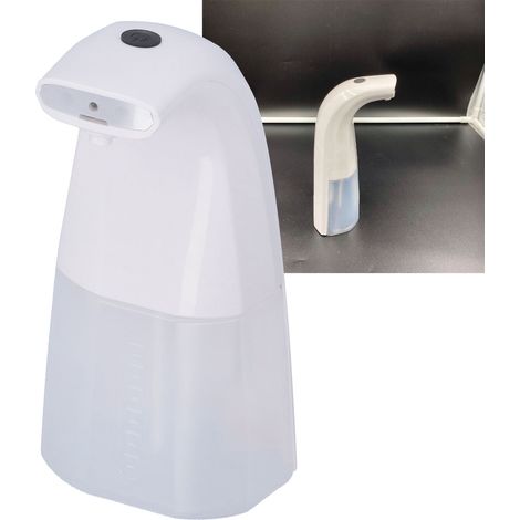 Distributeur de gel hydroalcoolique entièrement automatique à capteur, distributeur de savon intelligent, sans pression, capteur infrarouge, modèle à piles avec pastilles effervescentes. (1/5)