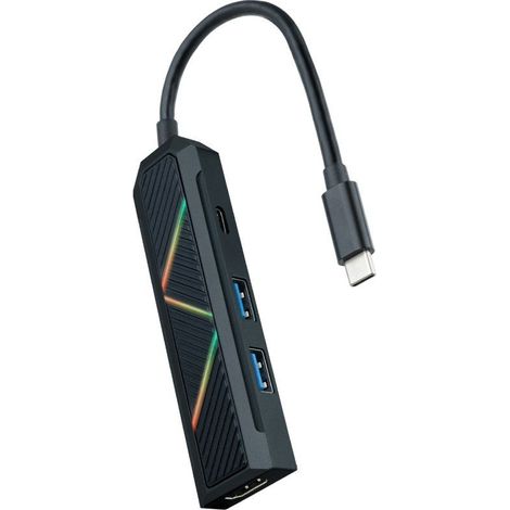Hub USB 3.1 Type-C Nanocable 10.16.0401/ 2 porte USB/ 1 USB Type-C/ 1 HDMI/ Nero