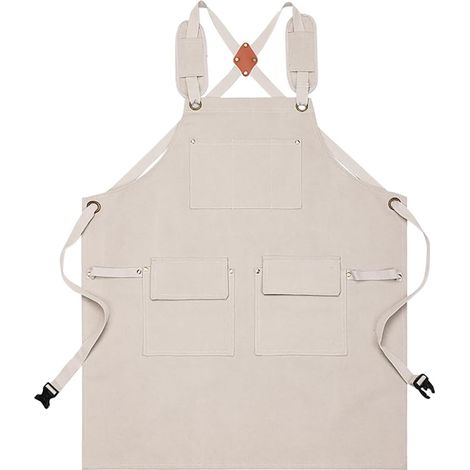 Hommes Tabliers en toile imperméable Tabliers de travail, tablier à outils avec poches pour le jardinage, l'industrie, la peinture (1/2)