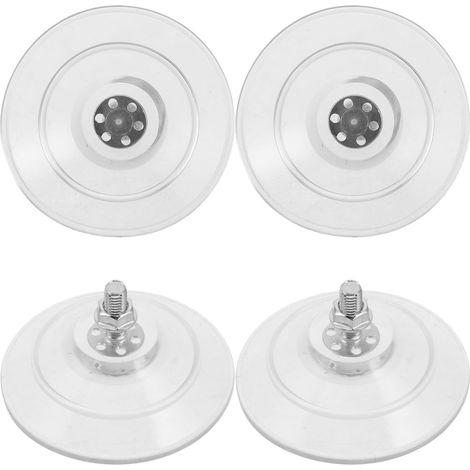 Lot de 4 Ventouses Filetées Transparentes en Pvc 85 Mm avec Écrous M8 – Fixation Puissante pour Supports Muraux en Verre, Carrelage, Fenêtres – Crochets de Rangement