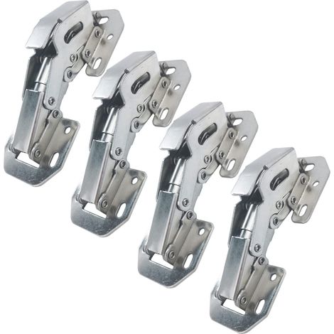 bisagras de 90 grados para puertas de armario, bisagras de cierre suave, bisagras hidráulicas para armarios de cocina, bisagras para puertas de armario, para paneles de puerta con un grosor de 12 a 22 (1/3)
