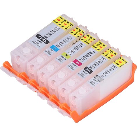 Cartouche d'encre de rechange 6 couleurs pour imprimante PIXMA MG6350 - Accessoires imprimante jet d'encre (1/5)