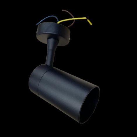 Spot LED en saillie 80° pour ampoule GU10 - Noir - SILUMEN