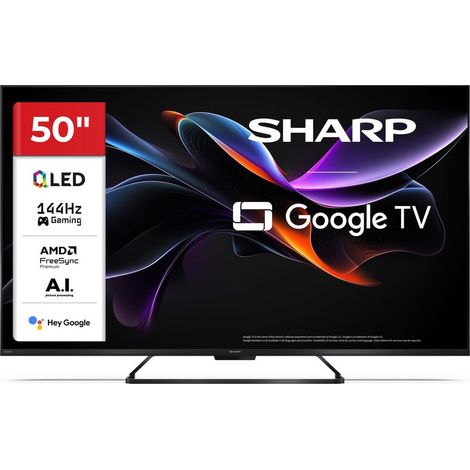 Sharp TV QLED 4K 50" 50HR7265E Google TV 144Hz Dolby Vision IQ Dolby Atmos DTS:X