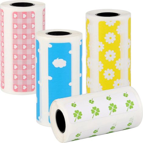 JSSEVN - Thermal paper for small printers, 4-pack thermal labels (50 x 15 mm), thermal paper for Ericsson A6, A6s, and A8 series printers (1/5)