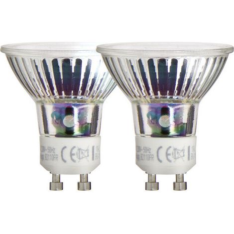 2er-Pack LED-GU10-Lampen mit SMD-Technologie – 520 lm, entspricht 75 W, warmweißes Licht (2700 K), Abstrahlwinkel 120°, dimmbar, Energieeffizienzklasse A++