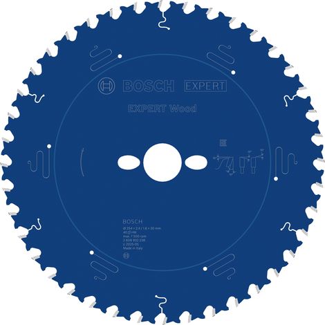 Bosch PRO EXPERT Wood Circular Saw Blade, 254 x 2.4/1.6 x 30 mm, T40 2608902238 (1/5)