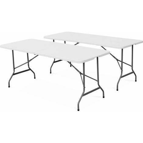 sweeek - 2er-Set klappbare Partytische aus Kunststoff 180 cm