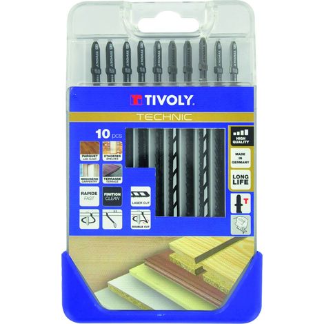 Lames de scie sauteuse, Gris, Set de 10 Pièces (1/4)