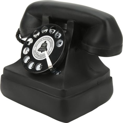 Téléphone Fixe Rétro avec Cadran - Décoration Vintage pour Salon et Bureau - Ancien Modèle de Téléphone (1/5)