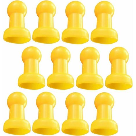 Green Mobility-12 x Bouchons de Trampoline Capuchons de Poteau Accessoires de Trampoline 8x5cm Jaune - (1/4)