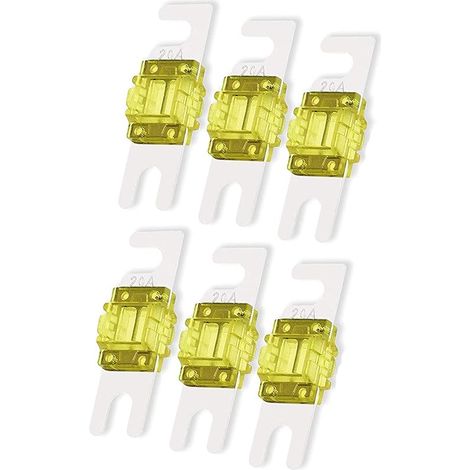 6 Pièces 20A mini fusibles d'ANL pour le fusible marin des véhicules à moteur d'électronique de système audio-vidéo (1/5)