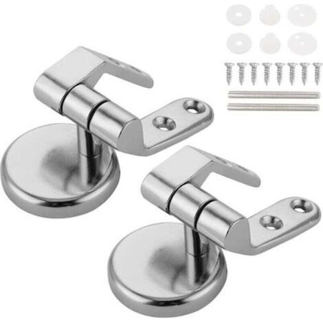 1 Paire Charniere Abattant WC Fixations Remplacement lunette WC Fixations en Alliage de Zinc Imperméable, Antirouille, pour Familles, Entreprises, Hôtels, Centres Commerciaux, écoles Etc—Argent (1/5)