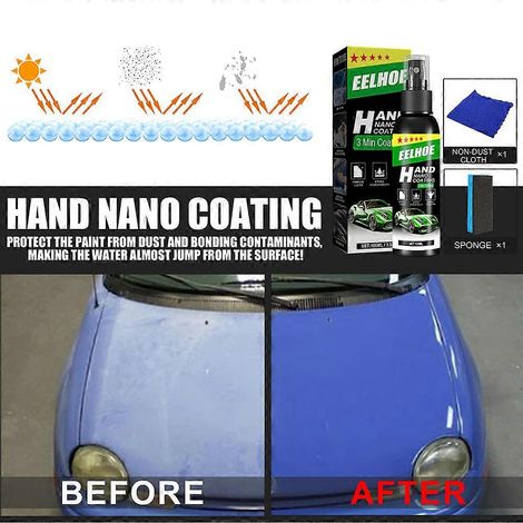 Spray hydrophobe pour l'esthétique automobile, revêtement céramique, effet verre cristallin liquide (1/4)