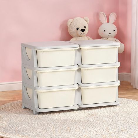 Organisateur de jouets 6 tiroirs 75 x 37 x 56,5 cm (1/5)