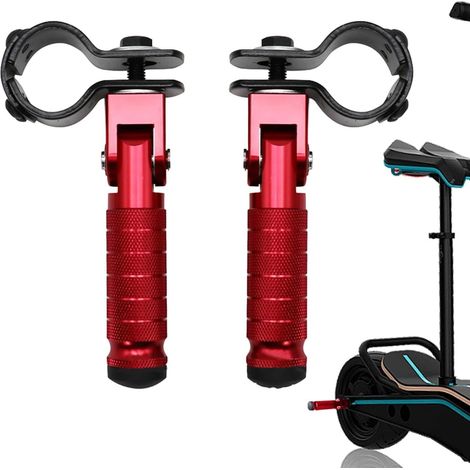 Repose-pieds pour moto - Repose-pieds pour vélo - En CNC - 1 paire de repose-pieds arrière de moto - Repose-pieds pliables pour passagers, vélos, scooters, motos (1/5)