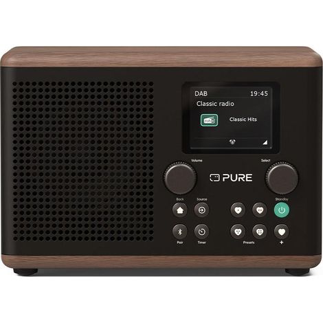 Pure Classic H4 Portatile Digitale Nero, Legno (1/5)