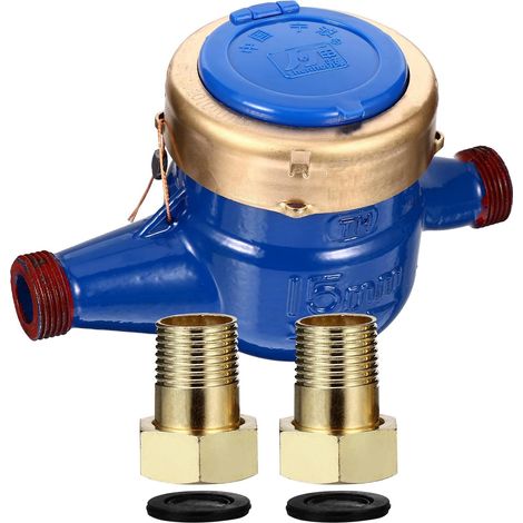 Compteur D'eau Large Plage de Mesure Numérique en Fer Aile Rotative Dn15 Outil Précis de Mesure de Débit D'eau Froide pour Maison et Jardin (1/5)