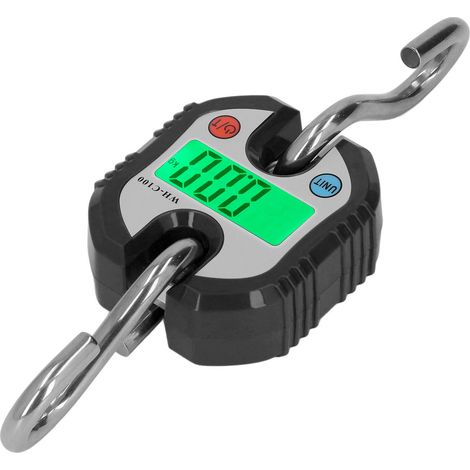 Hängewaage mit LCD-Digitalanzeige, 150 kg Messbereich, Wiegewerkzeug für Lager und Gepäck, Schwarz (1/5)