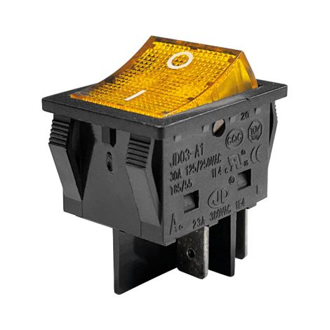 JD03-A1 Wippschalter 4Pin 250V 30A Orange (1/4)