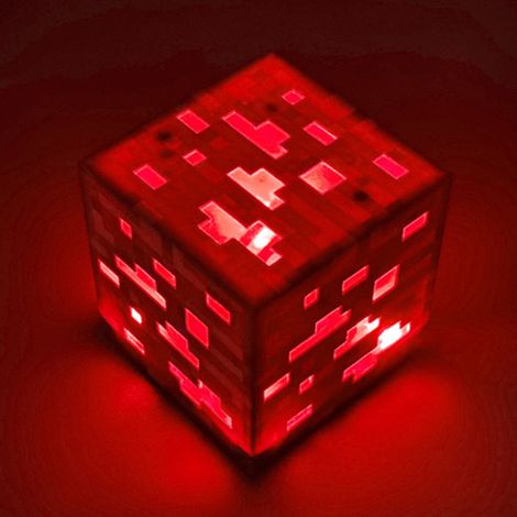 Lampe torche rechargeable Minecraft, périphérique de jeu, veilleuse, lampe de mineur, jouet, rouge