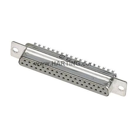 Embase SUB-D femelle 9 pôles HARTING 09672094715 180 ° fût à souder 1 pc(s) D00750 (1/2)