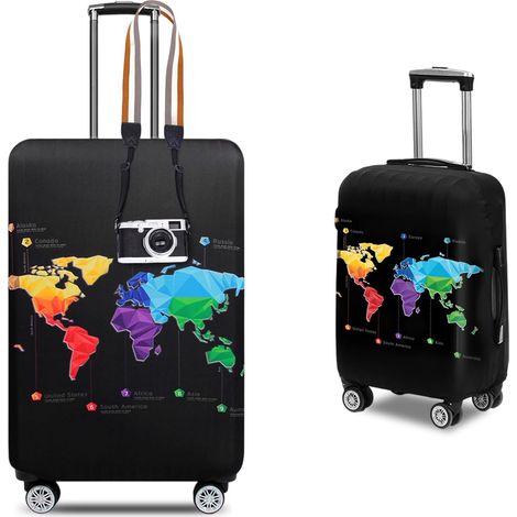 Funda elástica para maleta, protector lavable para maleta, funda para equipaje facturado, carritos de equipaje y maletas, protector para maletas medianas de 22 a 25 pulgadas. (1/5)