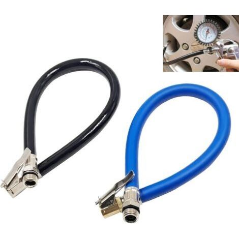 2 Pieces Tire Inflator Extension Cord, Tire Inflator Hose Adapter, Tire Valve Adapter, Rubber Tire Valve Extension, Car Pump Extension Extension Tube (1/4)