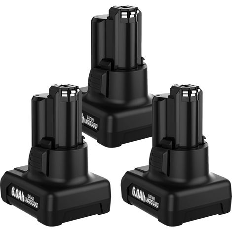 Batterie de remplacement pour Bosch 10.8V/12V, capacité 6000mAh, technologie Li-Ion, 3 PACK, 12V (1/2)