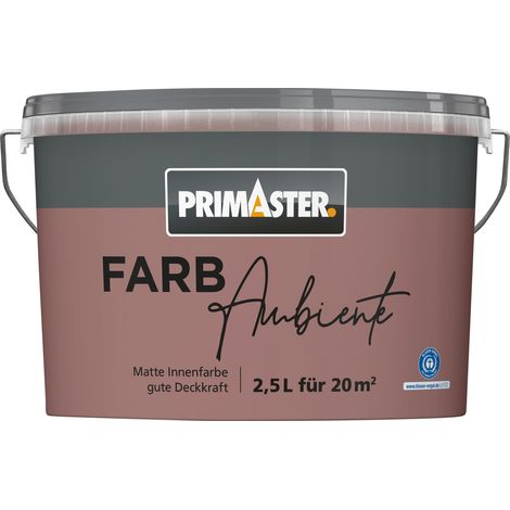 Primaster Farbambiente Wandfarbe matt bordeaux 2,5 L Wandfarbe (1/2)