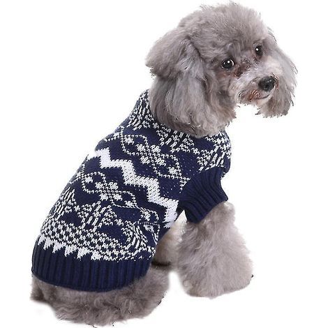 1 gestrickter Hundepullover zu Weihnachten (1/3)